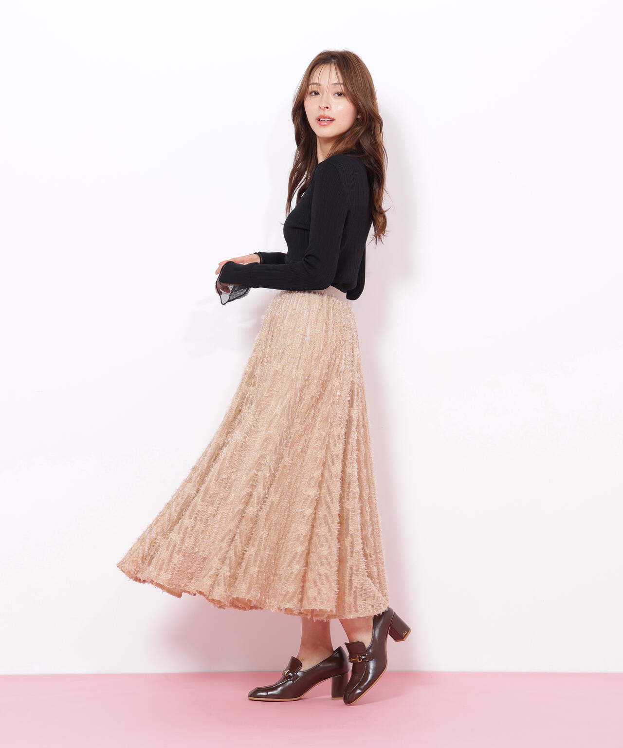 フェザーテープチュールスカート