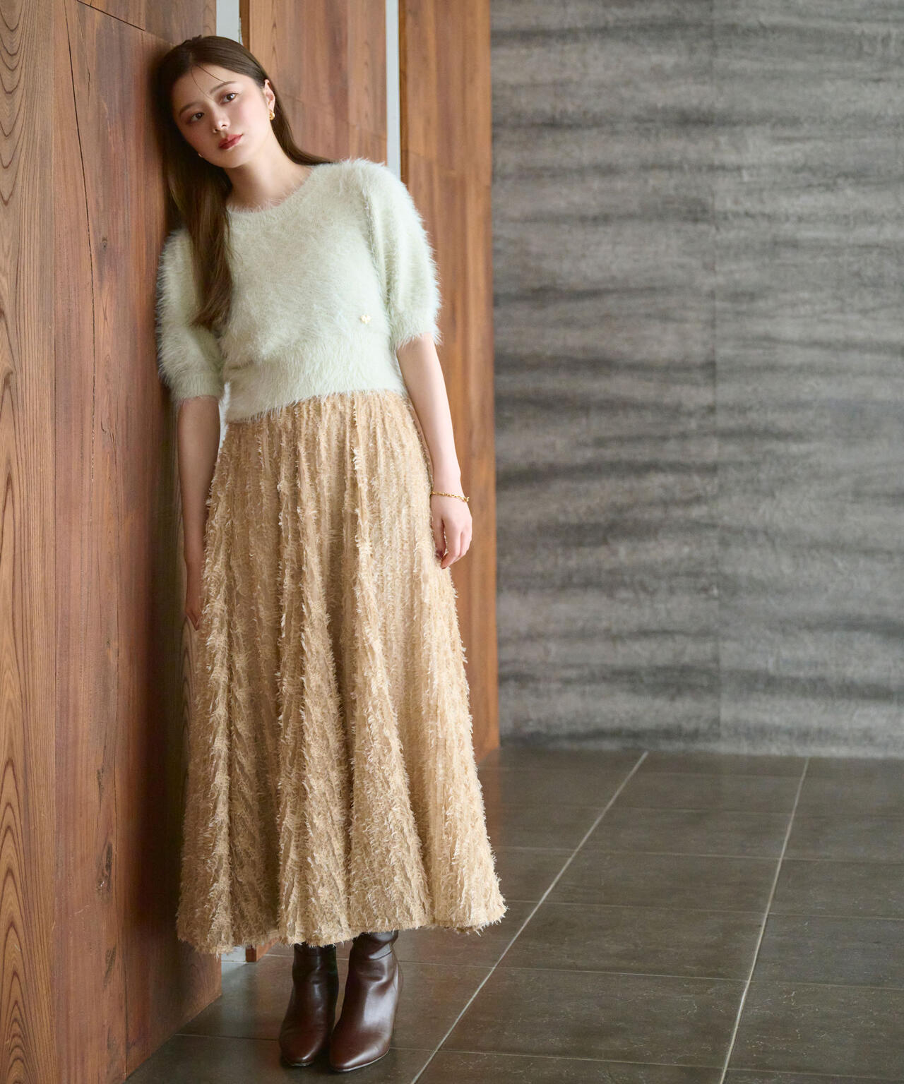 フェザーテープチュールスカート
