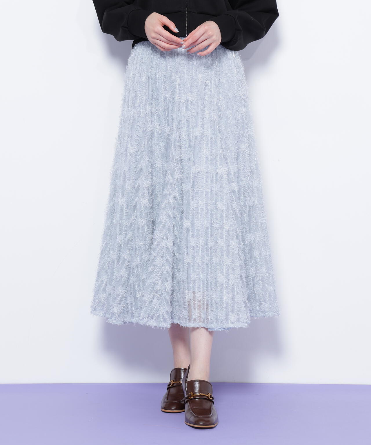 フェザーテープチュールスカート