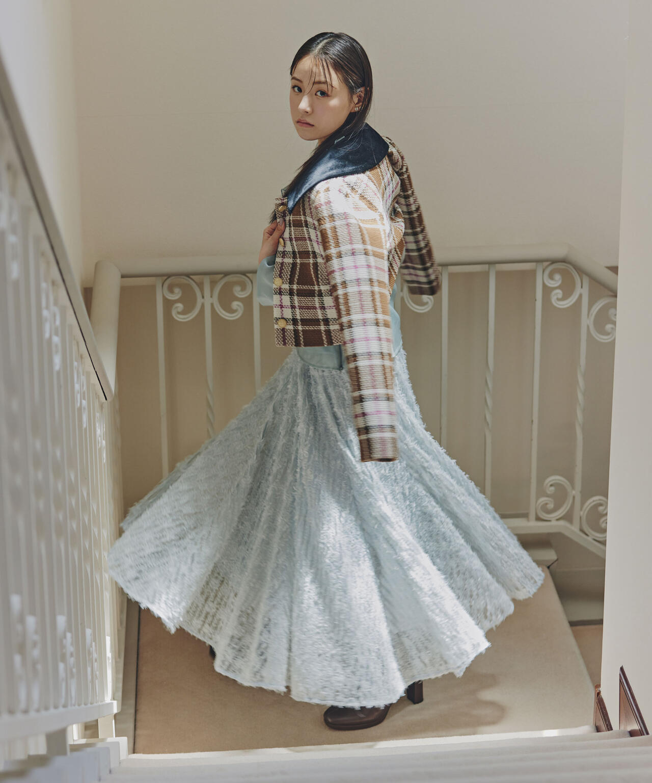 フェザーテープチュールスカート