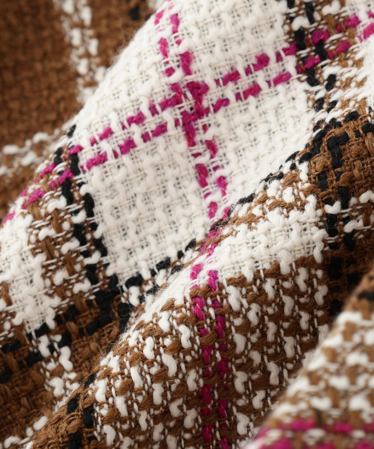 ループヤーンチェックミニスカート