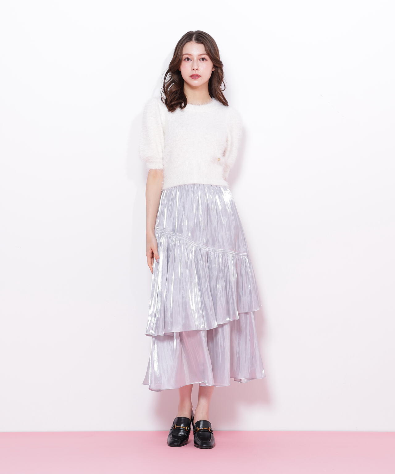 割繊ティアードスカート