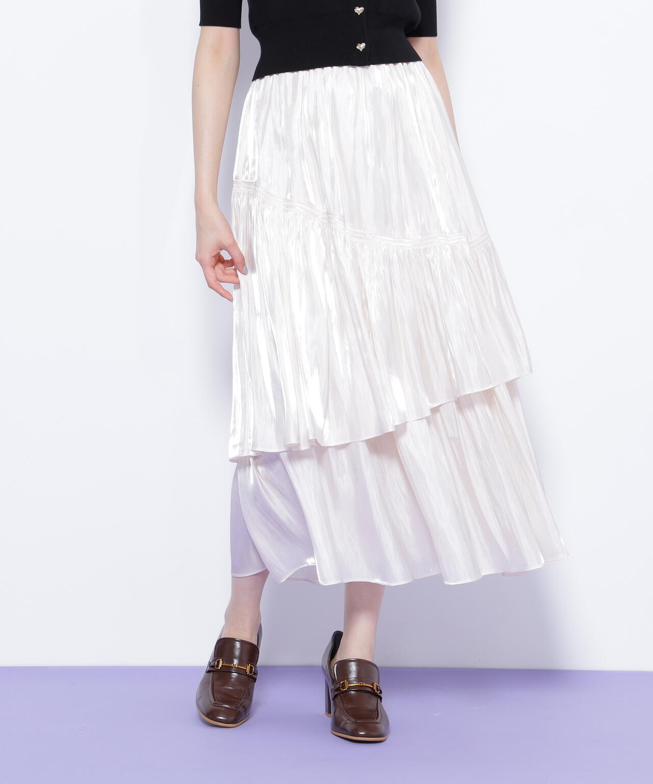 割繊ティアードスカート