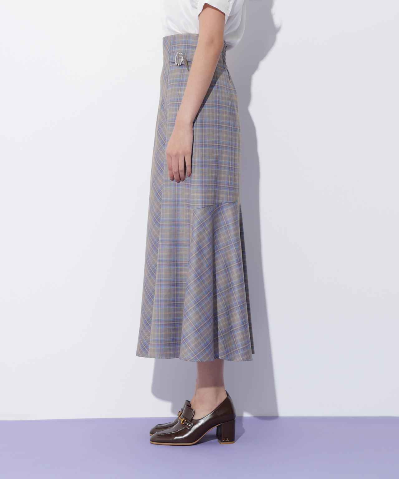 チェックマーメイドスカート