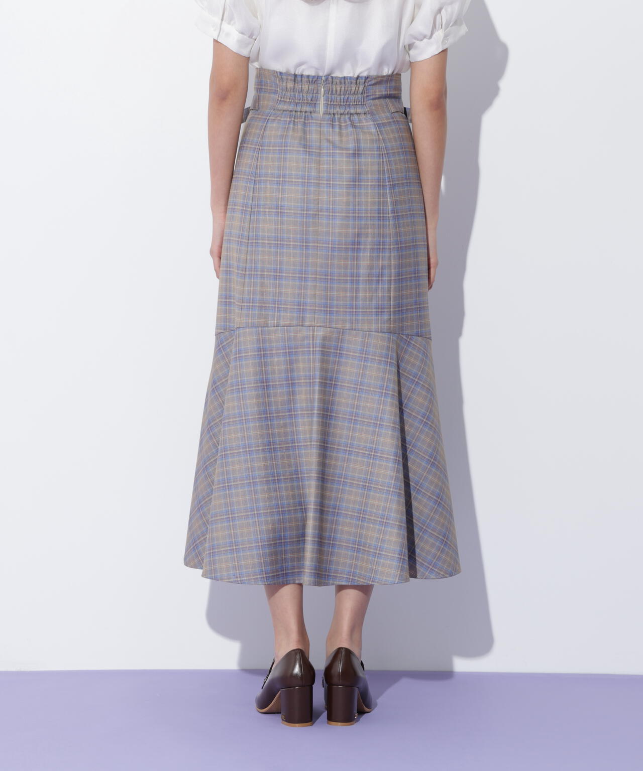 チェックマーメイドスカート