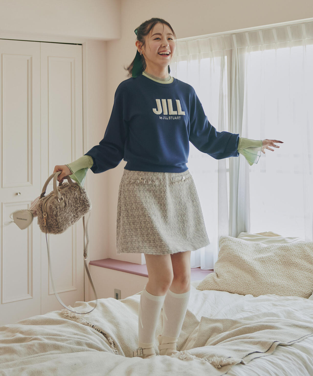 ファンシーツイードスカート