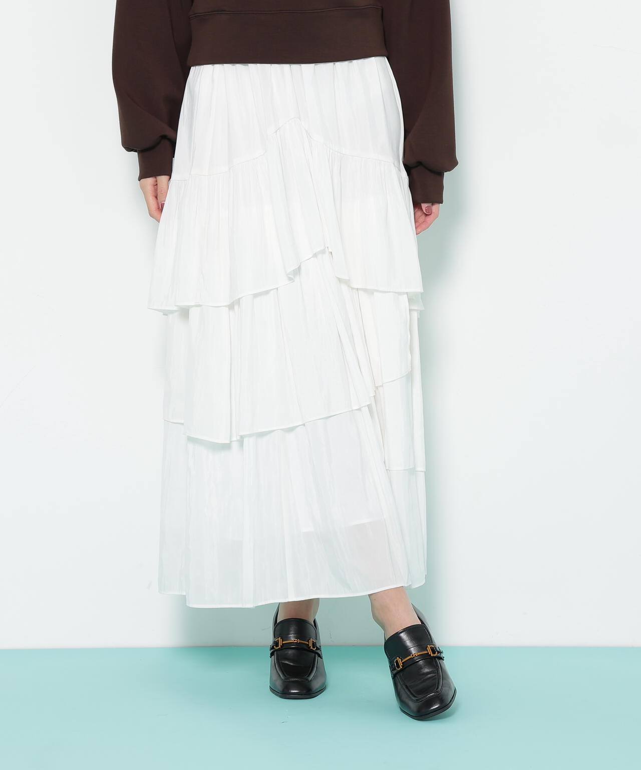 アシメティアードスカート