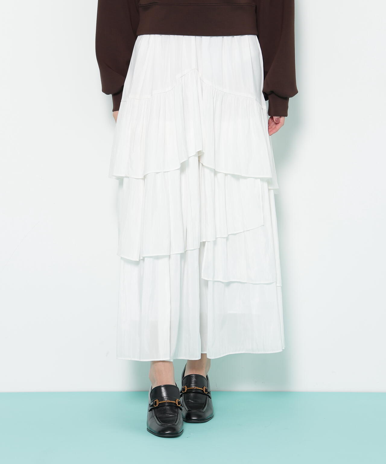 アシメティアードスカート