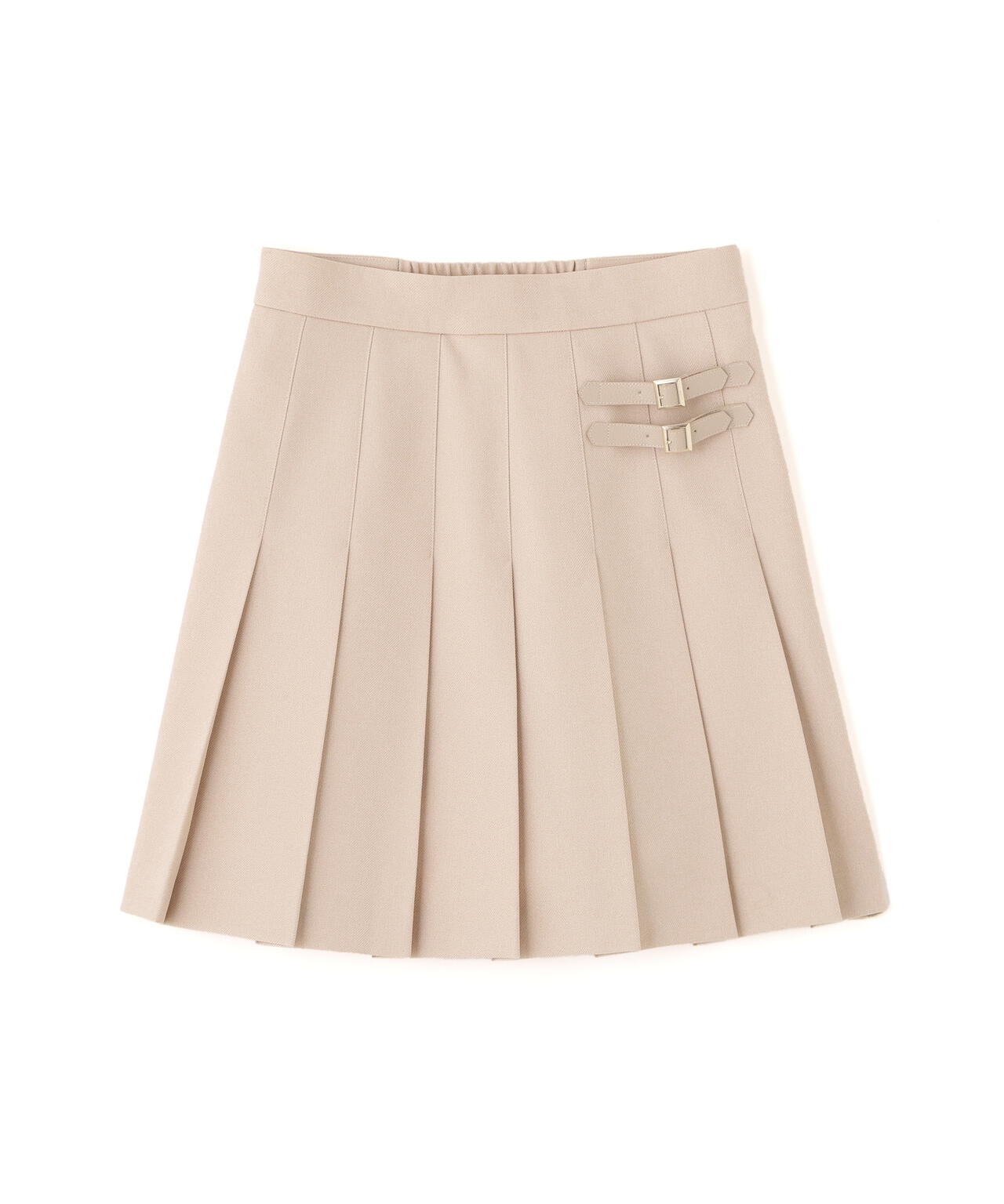 サイドベルトプリーツミニスカート