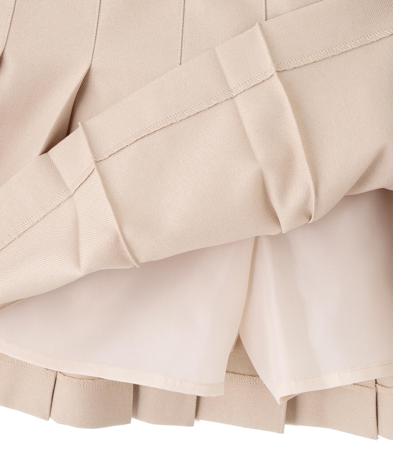 サイドベルトプリーツミニスカート