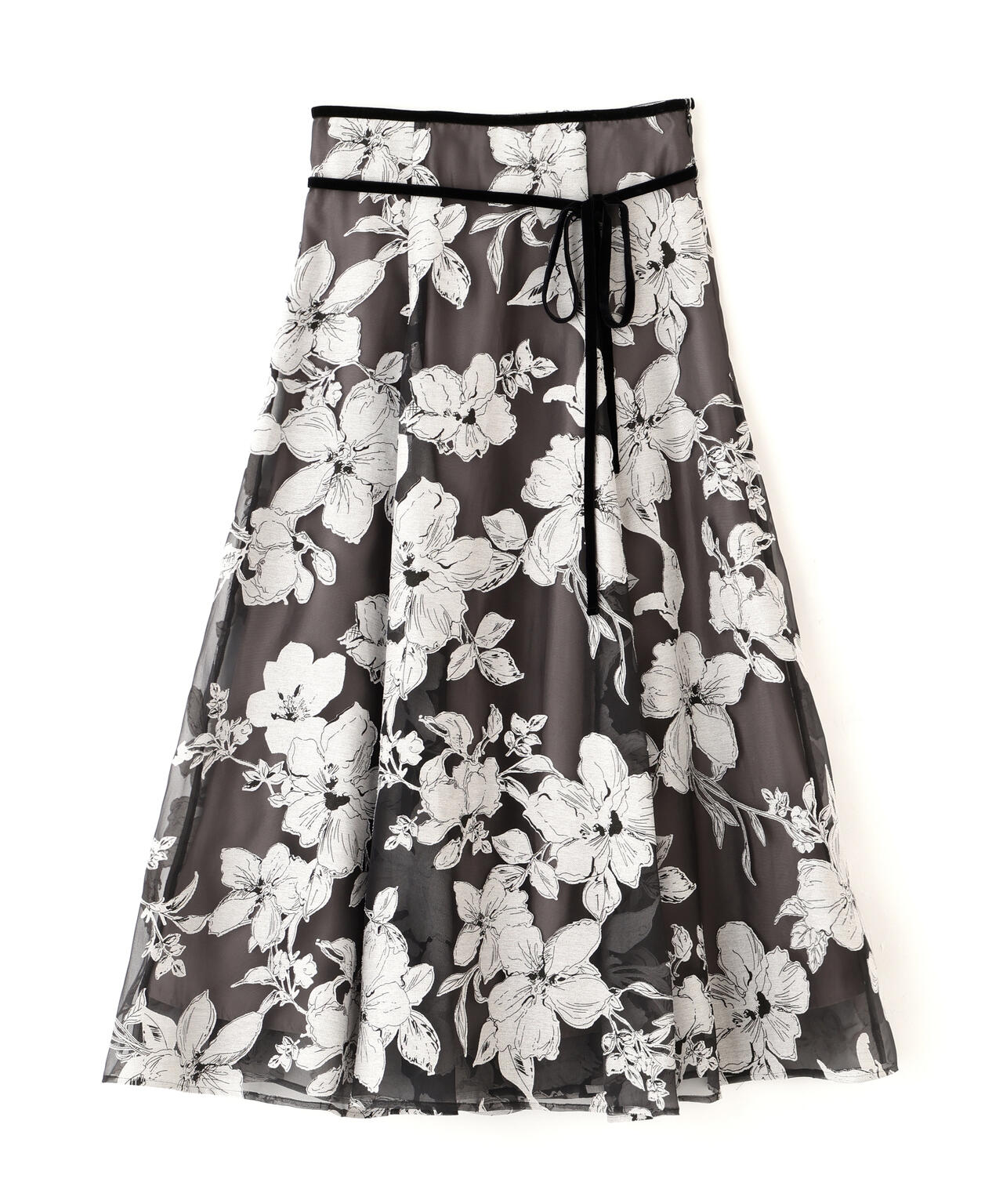 ベロアリボンオパールフラワースカート