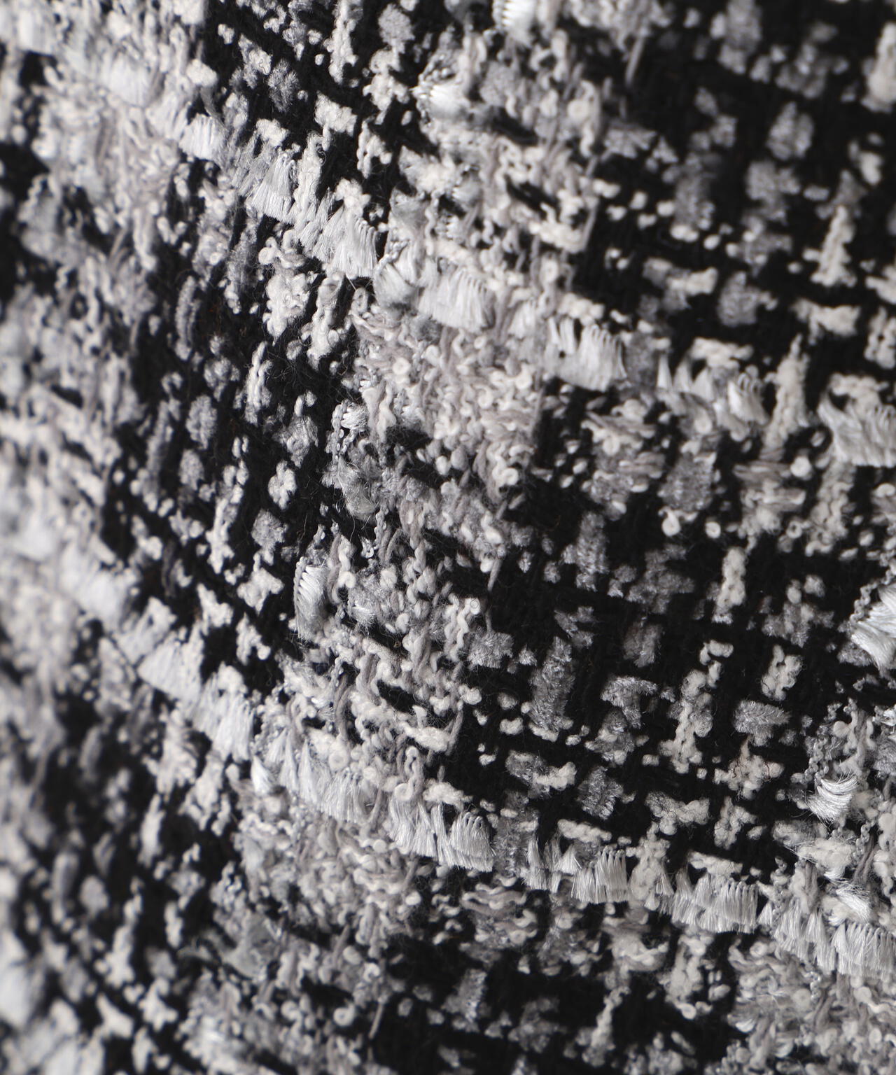 ツィードチェックビジュー釦ミニスカート