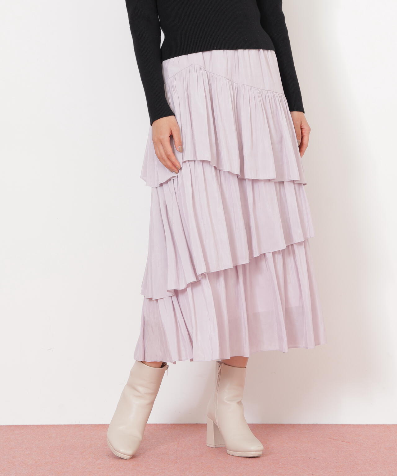 ランダムティアードスカート