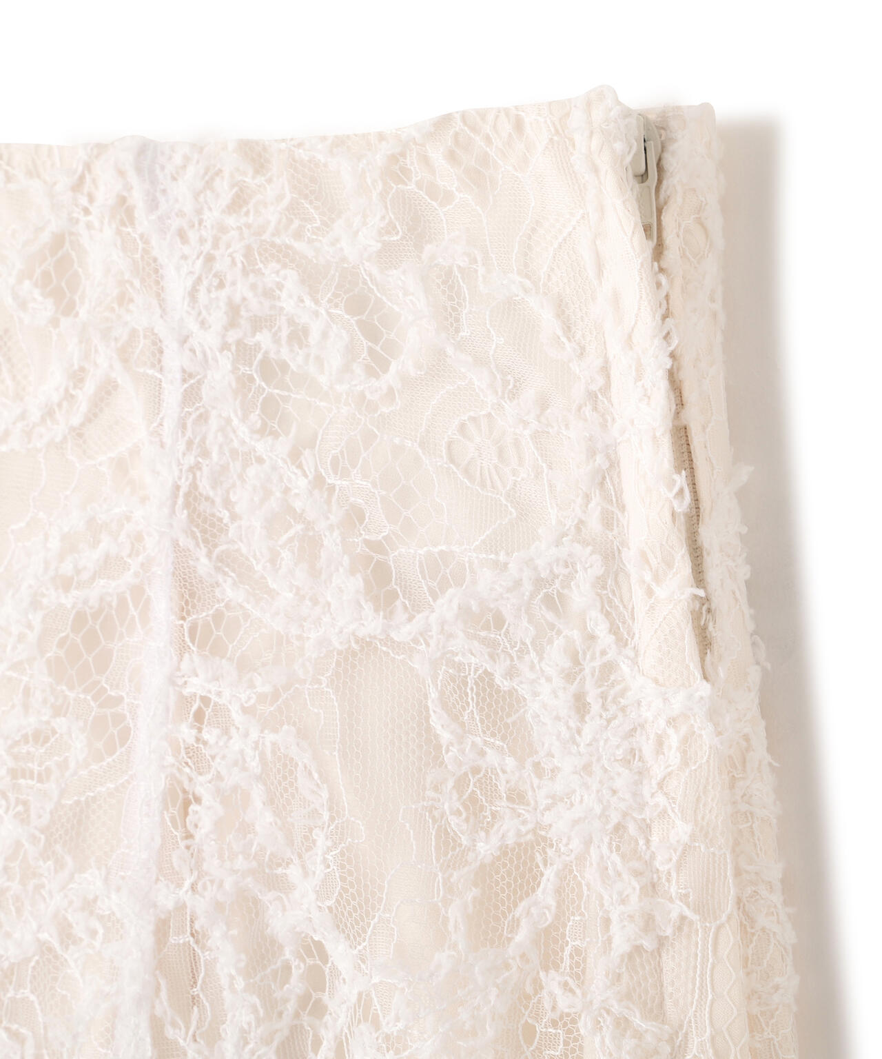 モール刺繍レースマーメイドスカート