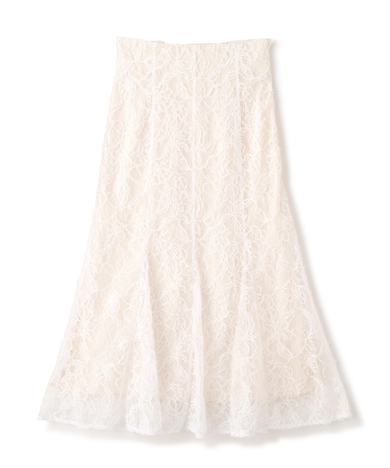 モール刺繍レースマーメイドスカート