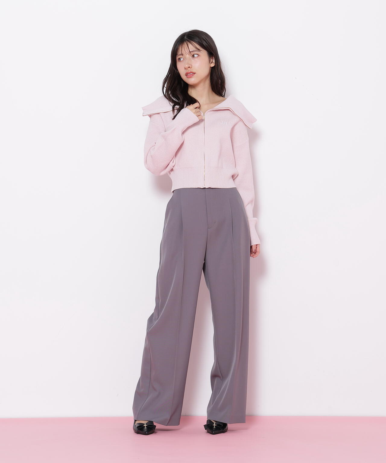 <セットアップ対応>ベーシックツイルビットベルトパンツ