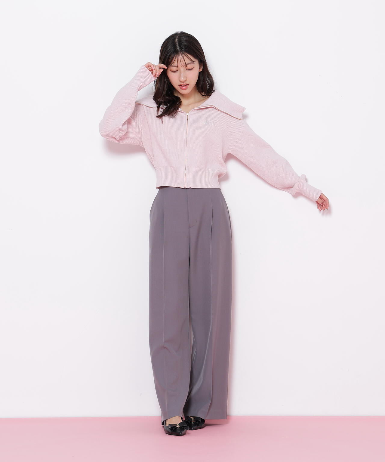 <セットアップ対応>ベーシックツイルビットベルトパンツ