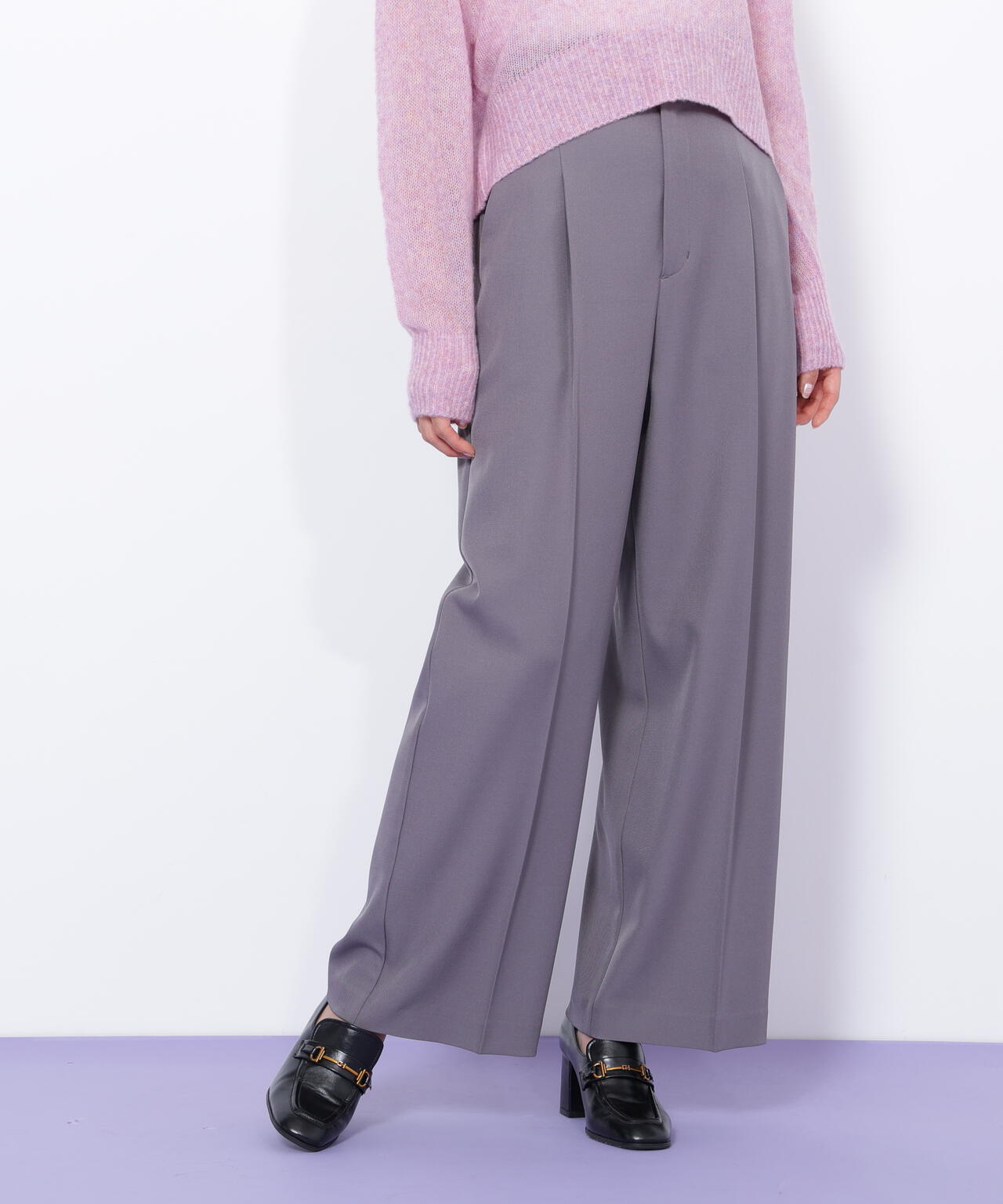 <セットアップ対応>ベーシックツイルビットベルトパンツ