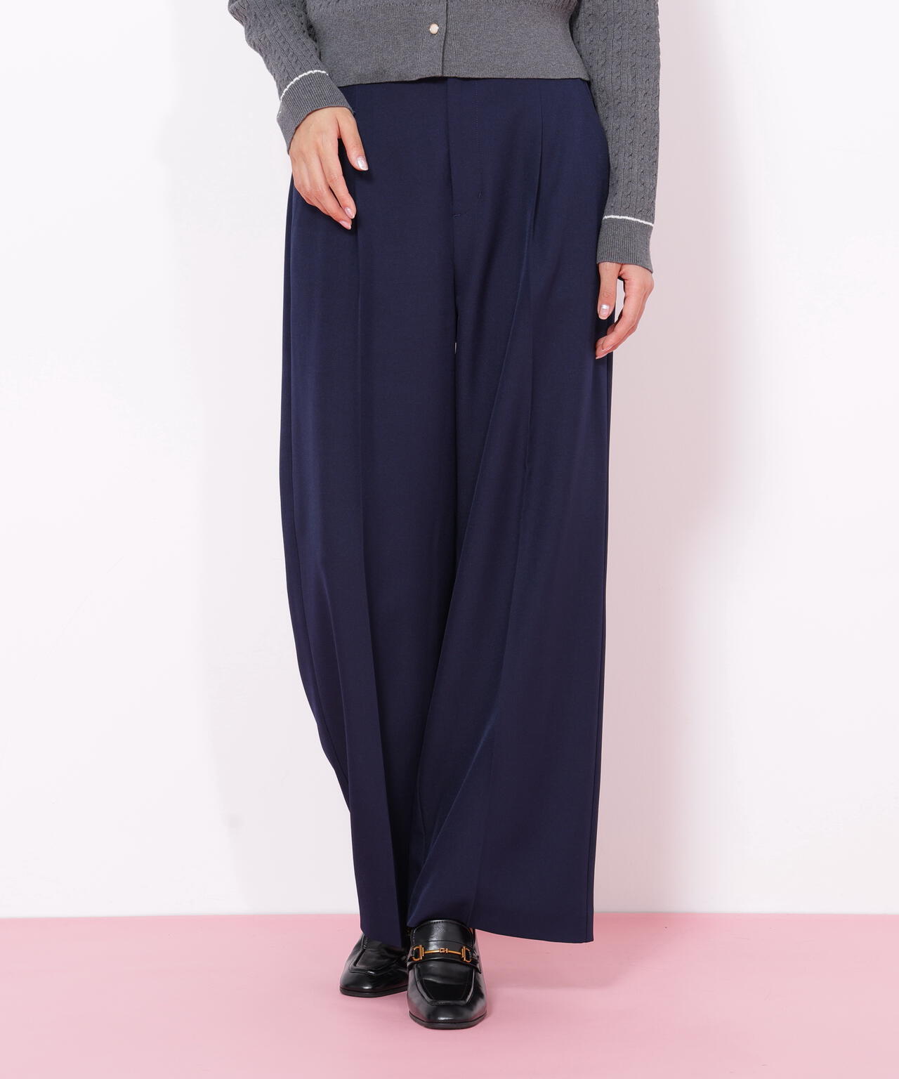 <セットアップ対応>ベーシックツイルビットベルトパンツ