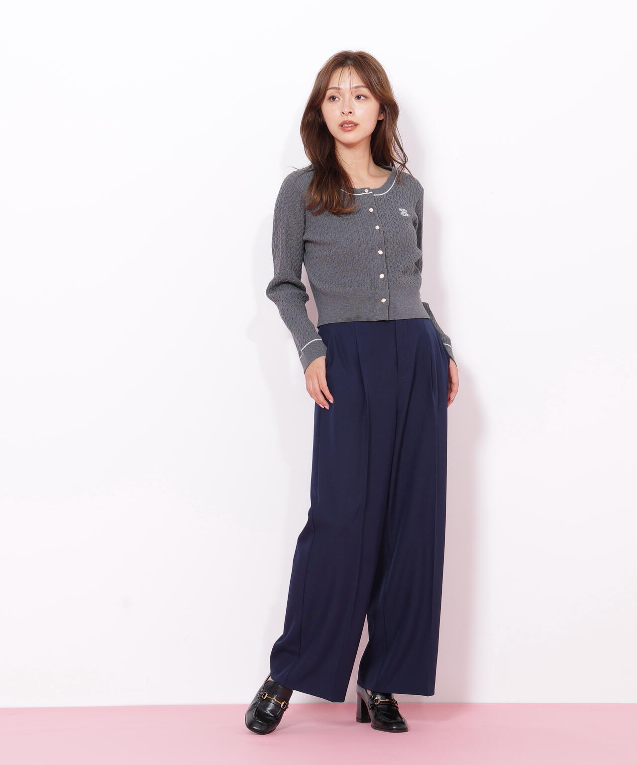 <セットアップ対応>ベーシックツイルビットベルトパンツ