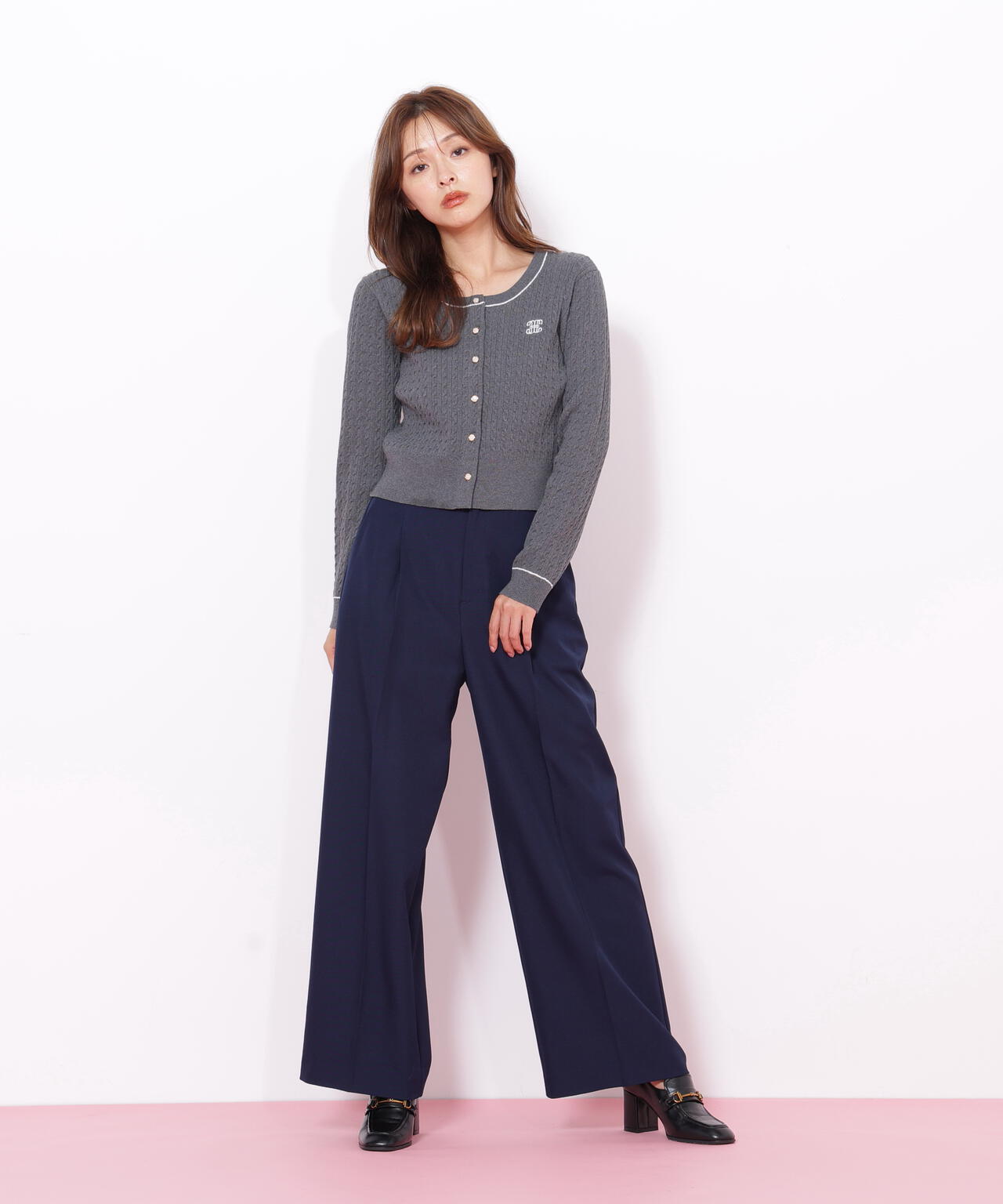 <セットアップ対応>ベーシックツイルビットベルトパンツ