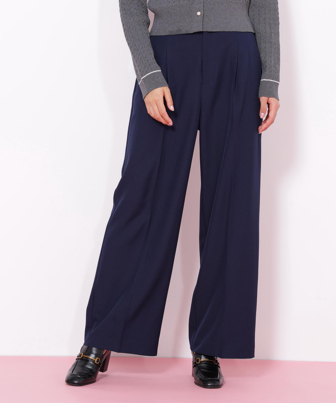 <セットアップ対応>ベーシックツイルビットベルトパンツ