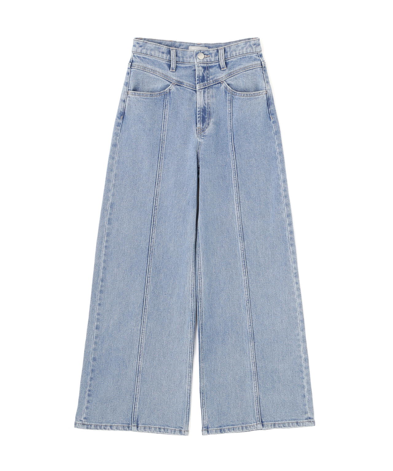 切替えデザインデニムパンツ