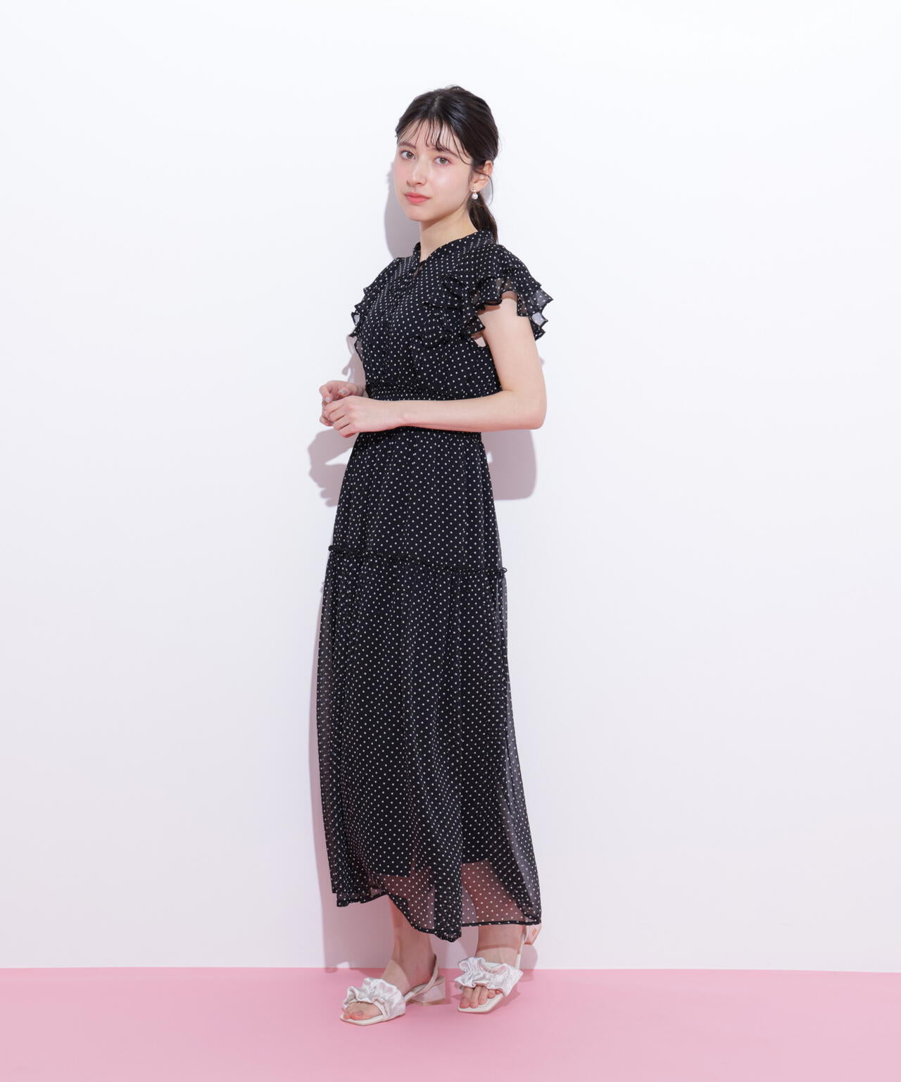 ボリュームティアードワンピース