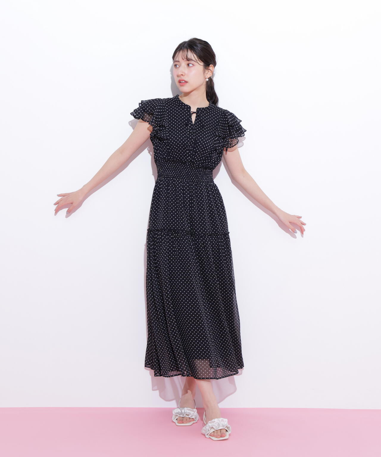 ボリュームティアードワンピース