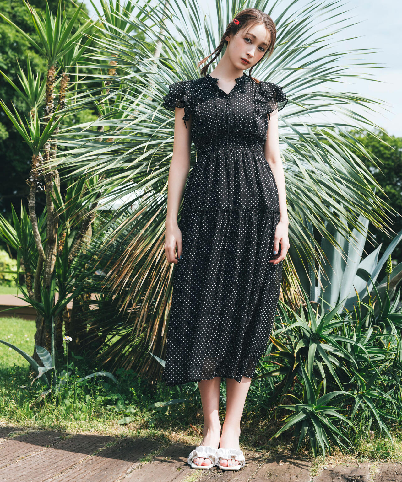 ボリュームティアードワンピース