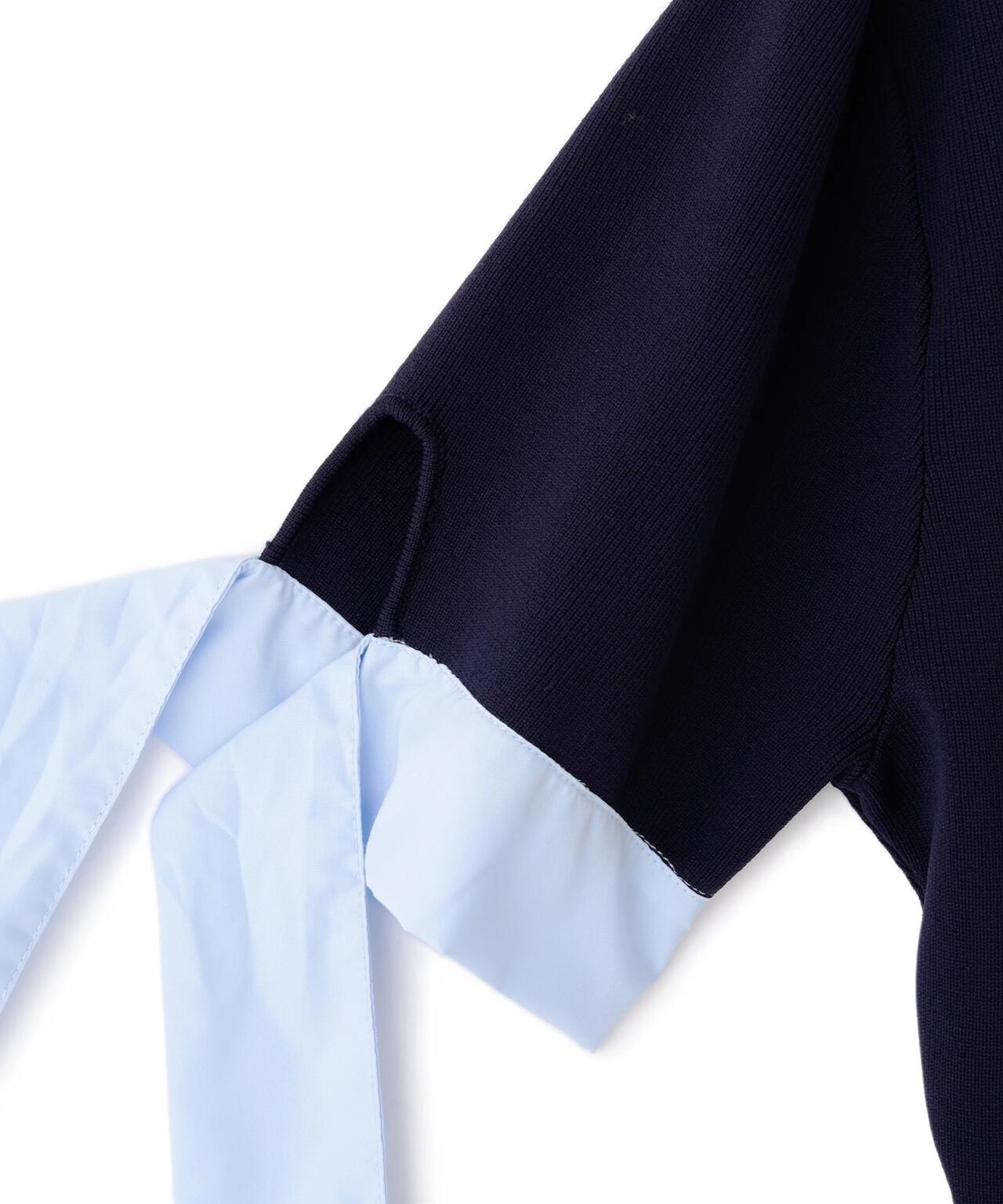 ダブルカラーニットワンピース