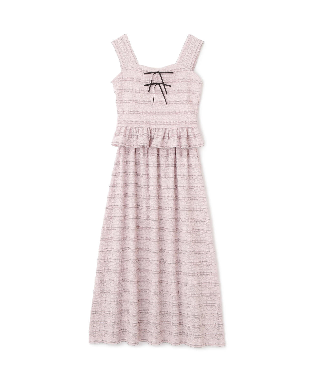 バイカラーストレッチレースセットアップ