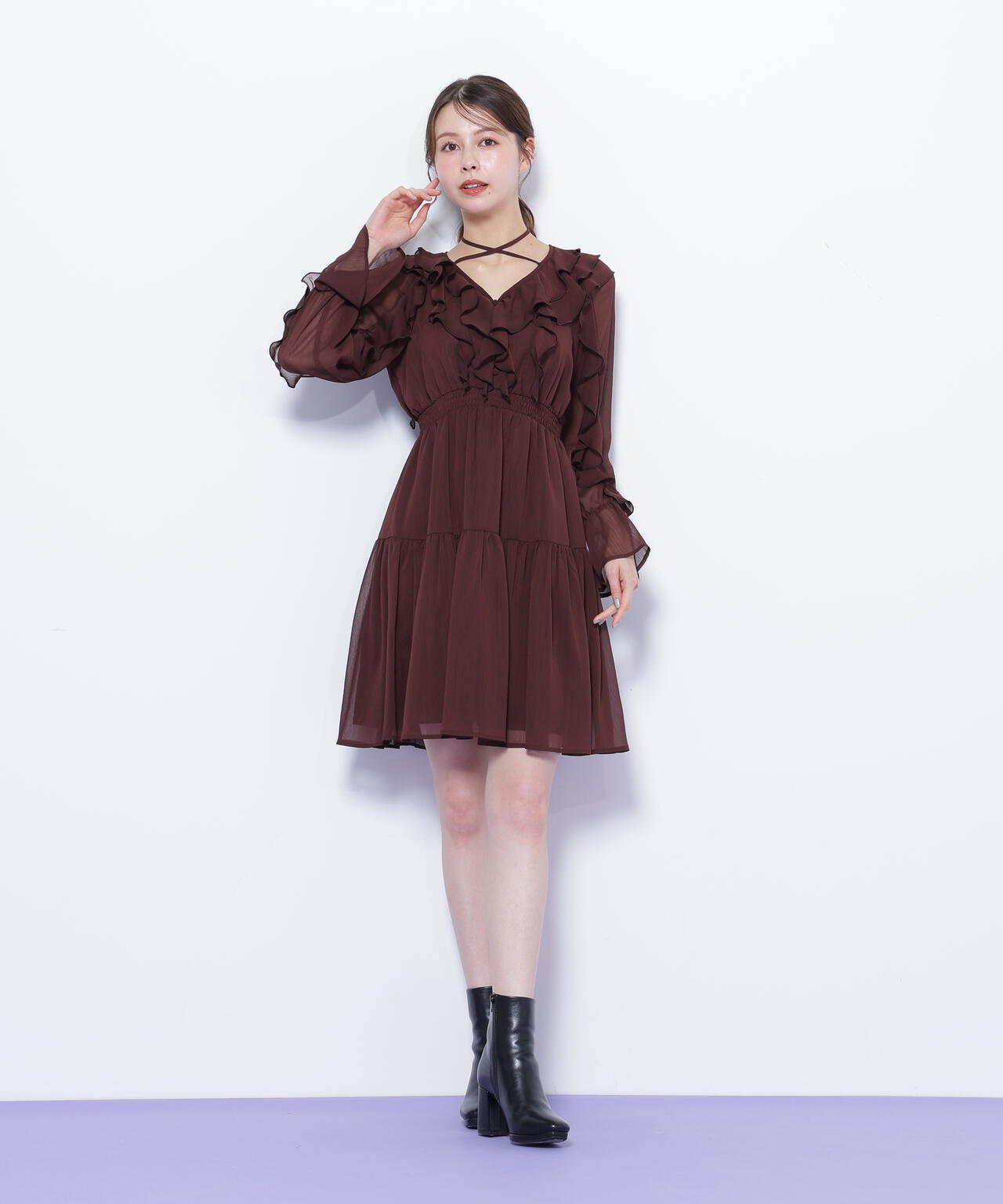 フリルミニワンピース