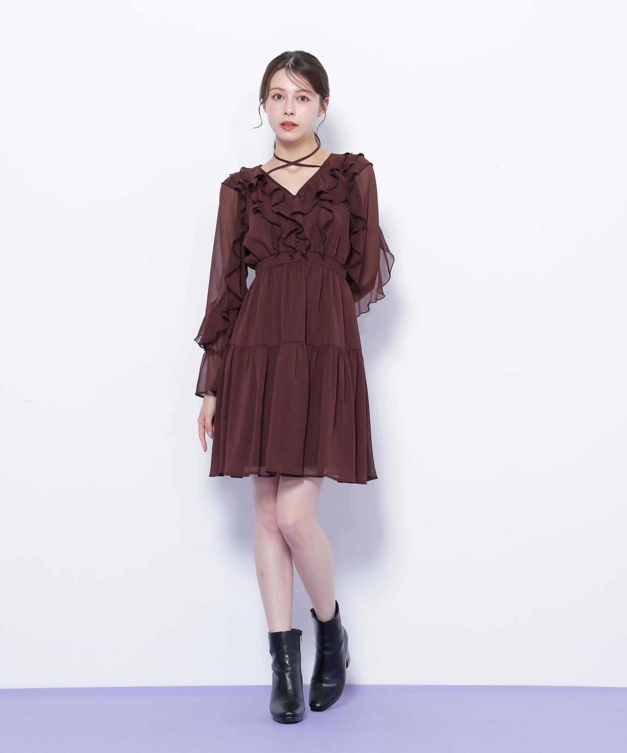 フリルミニワンピース