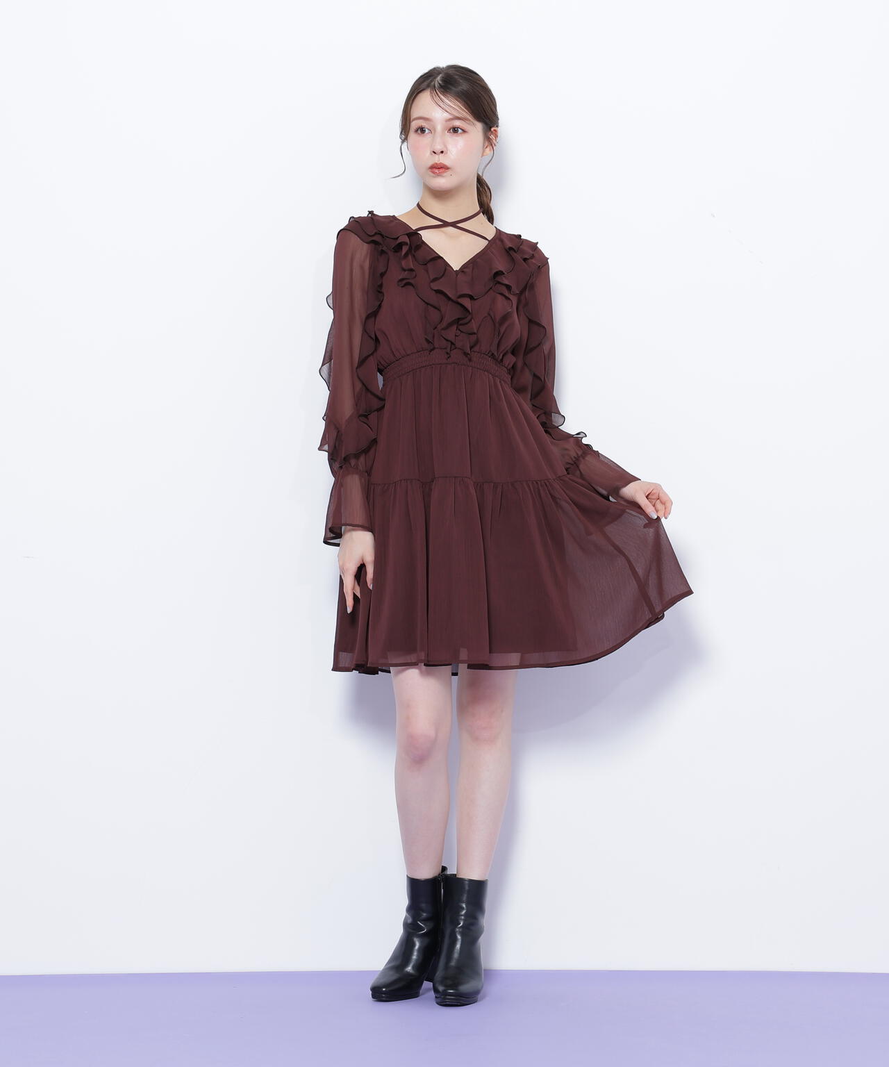 フリルミニワンピース