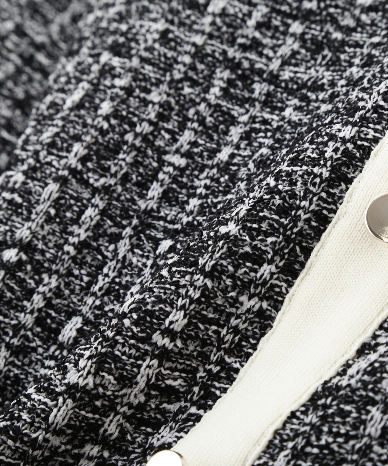 ミックスツイード切替ニットワンピース