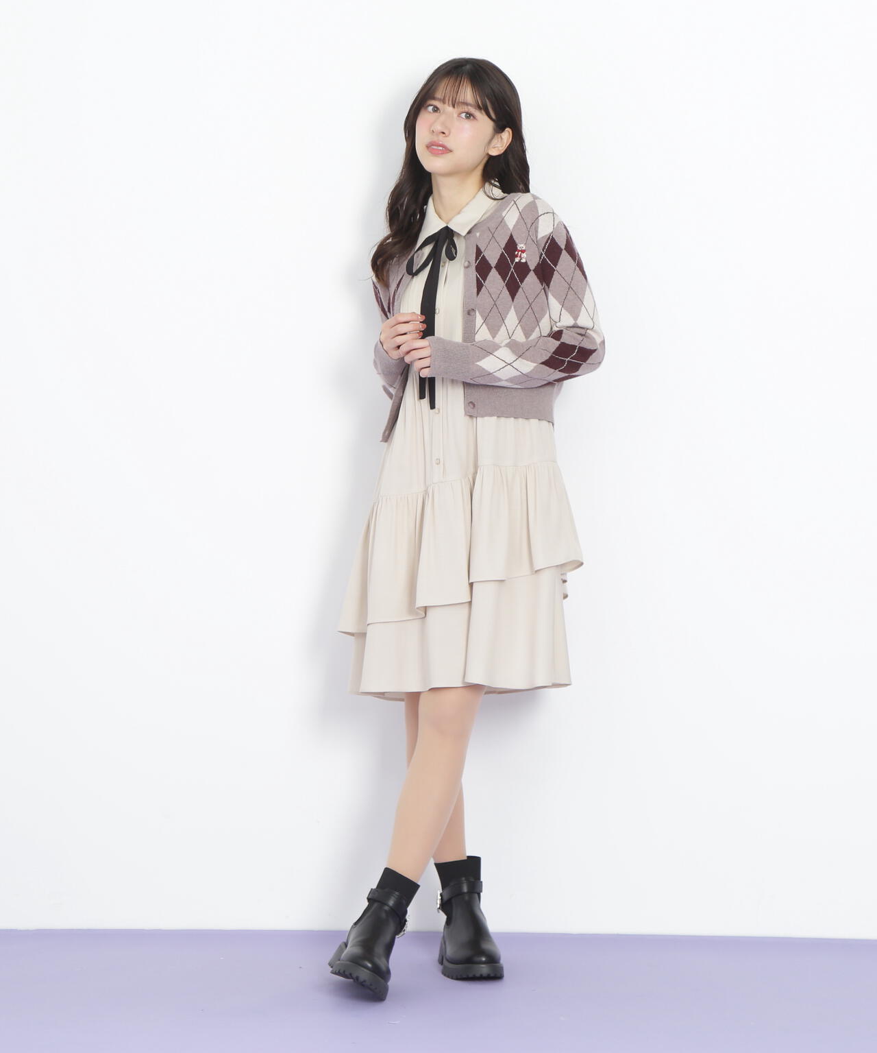 ティアードミニシャツワンピース