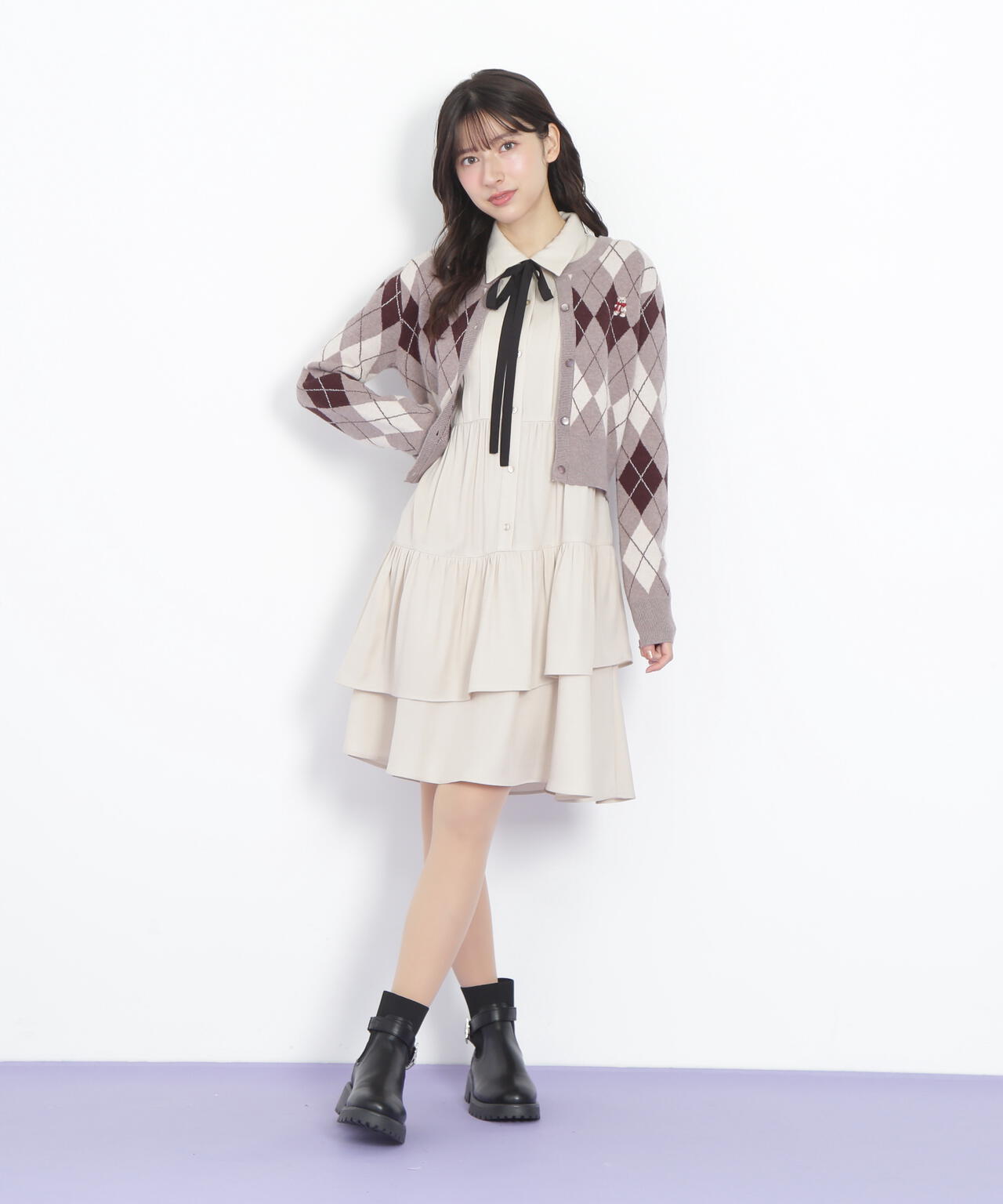 ティアードミニシャツワンピース