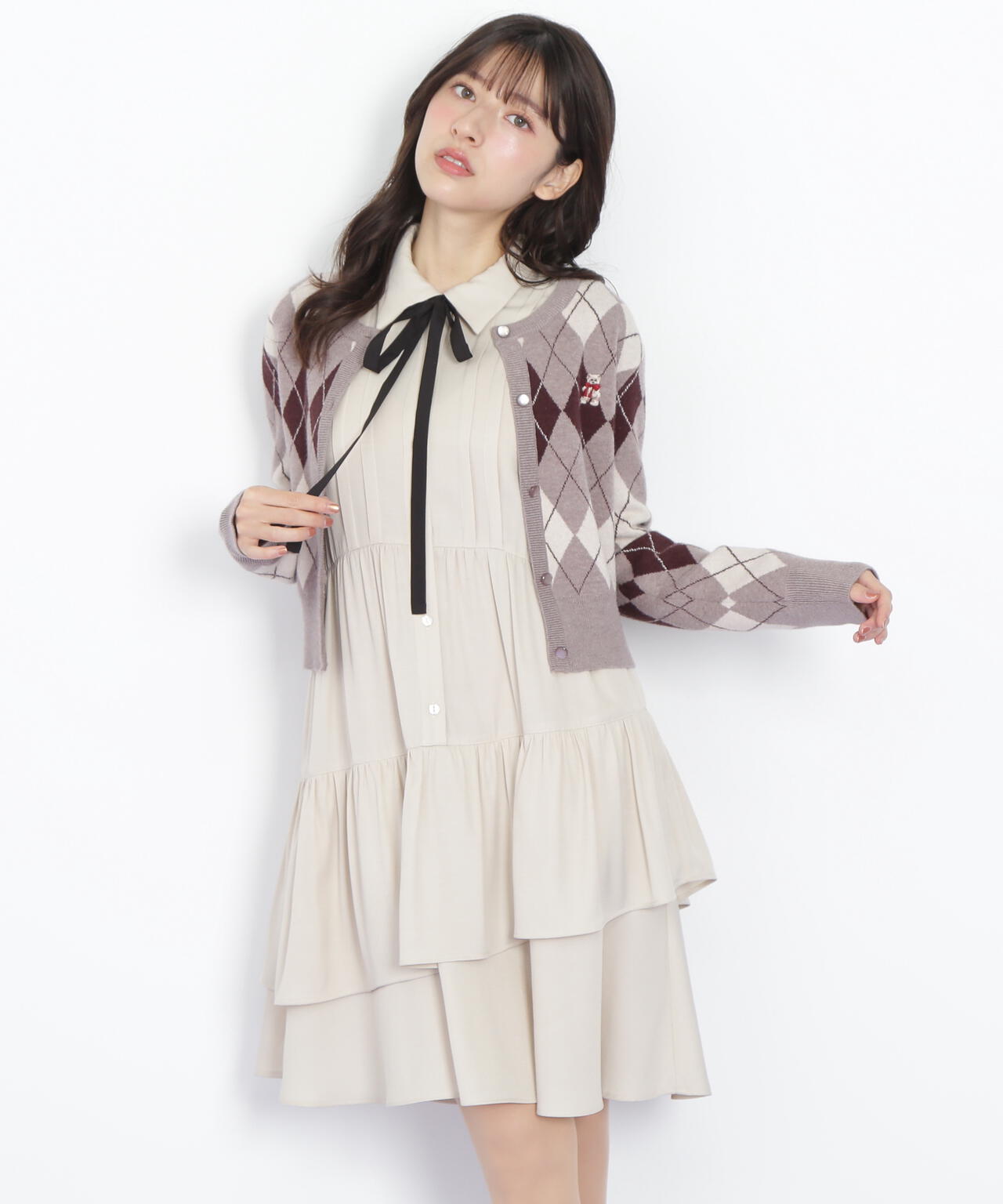 ティアードミニシャツワンピース