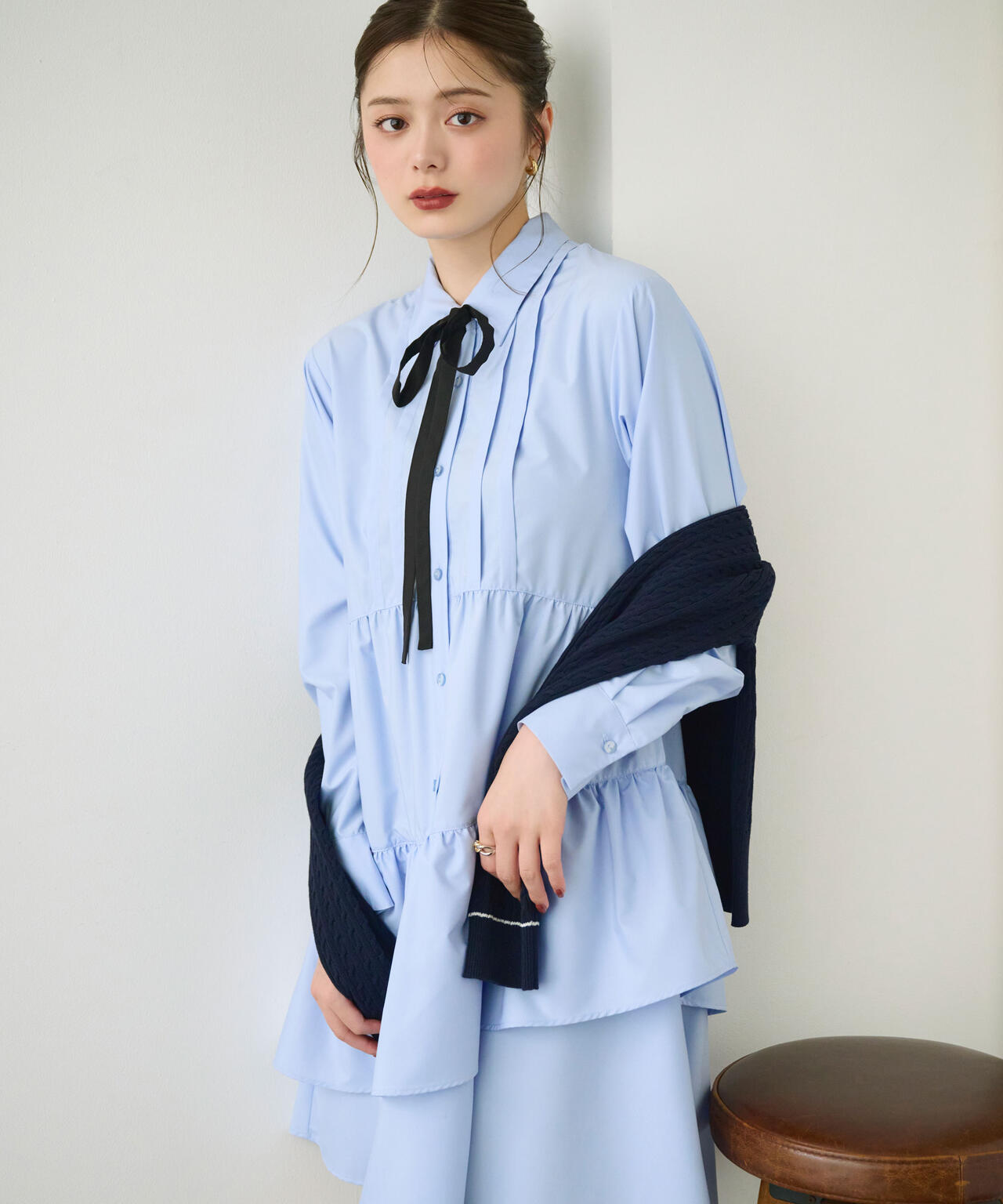 ティアードミニシャツワンピース