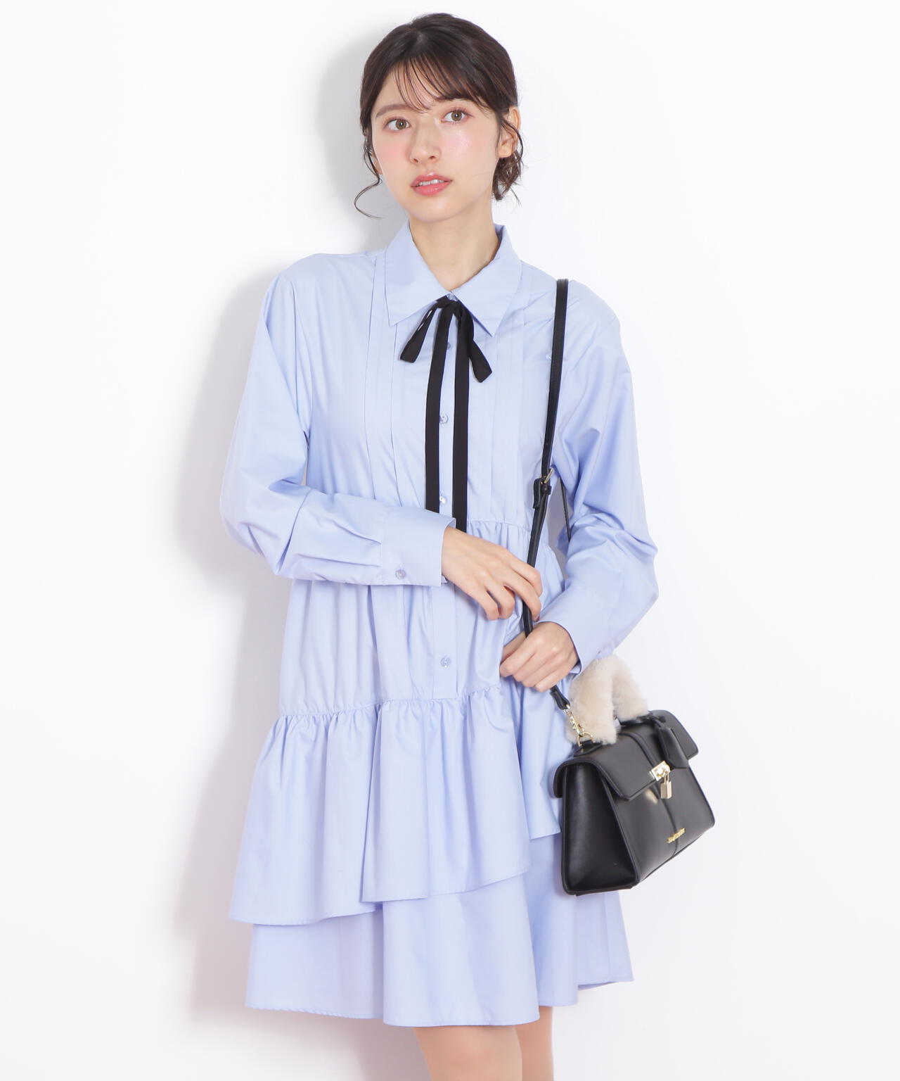 ティアードミニシャツワンピース