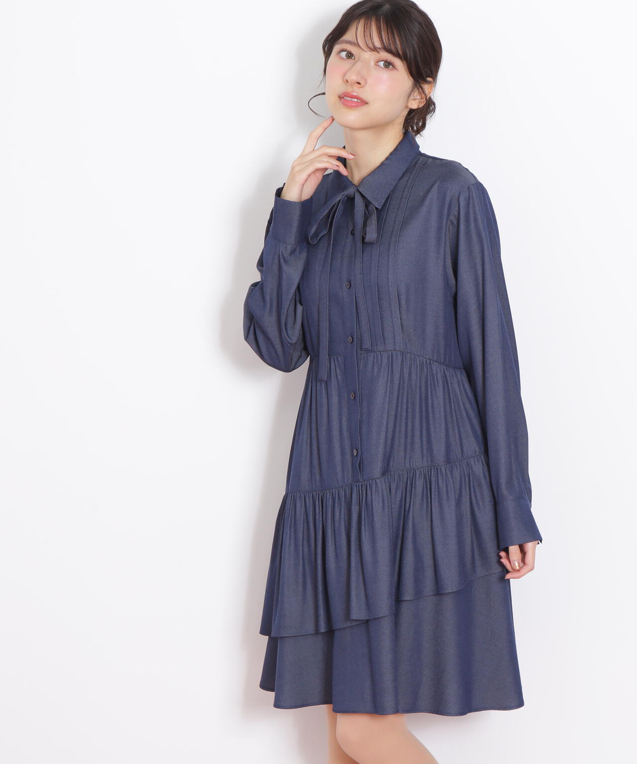 ティアードミニシャツワンピース