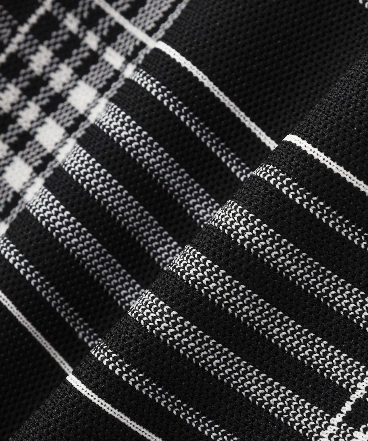 ビッグチェックニットワンピース