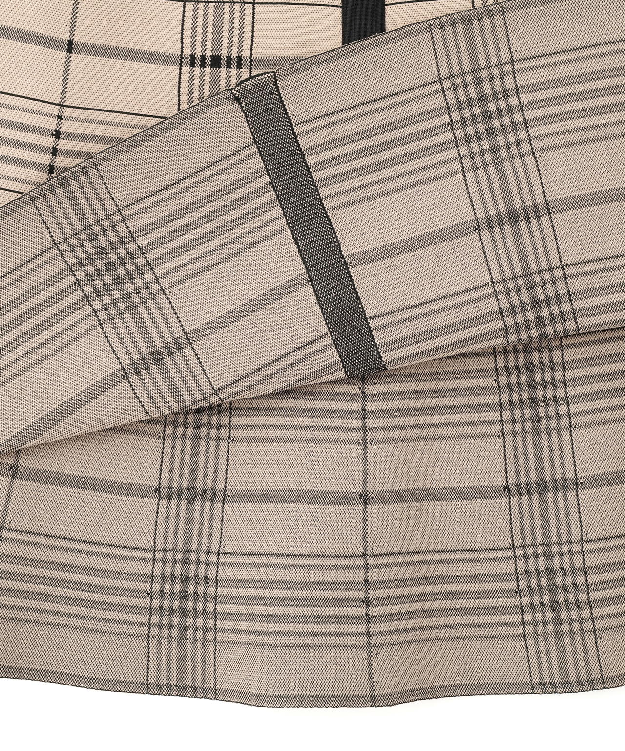 ビッグチェックニットワンピース