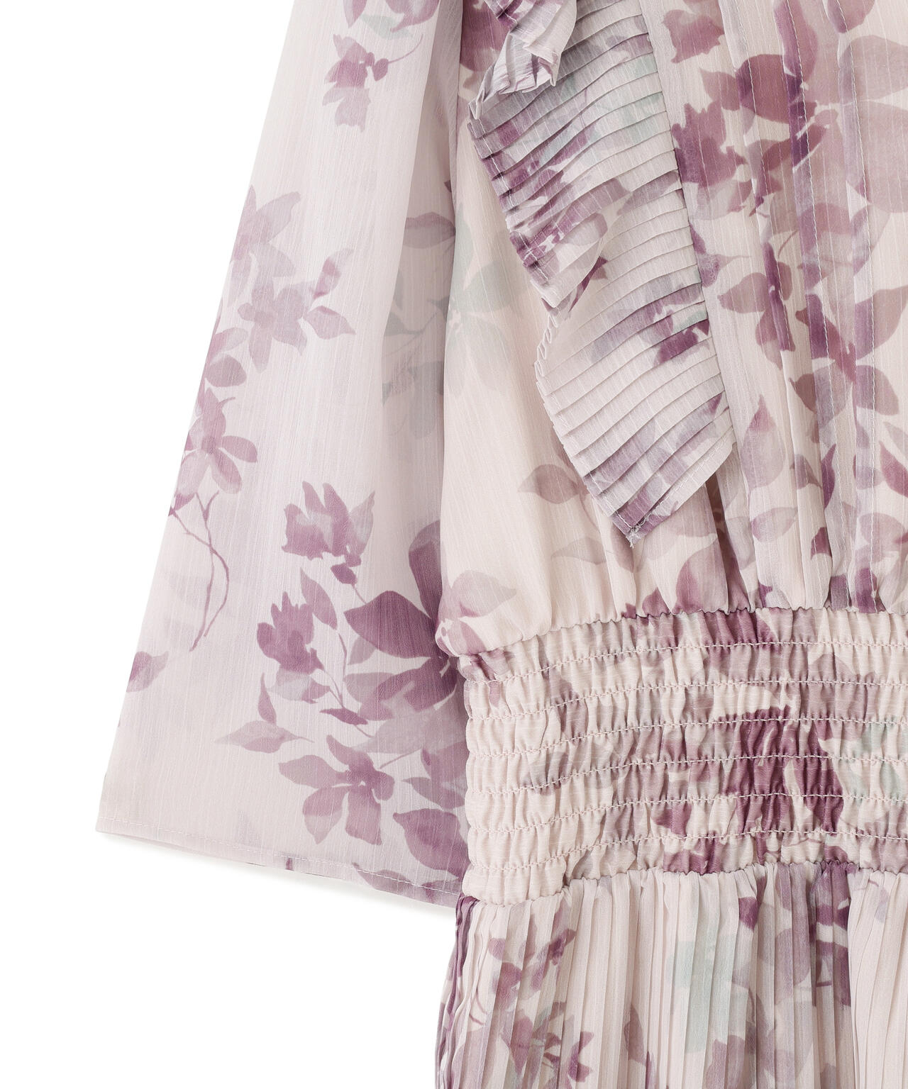 ぼかしフラワープリントワンピース