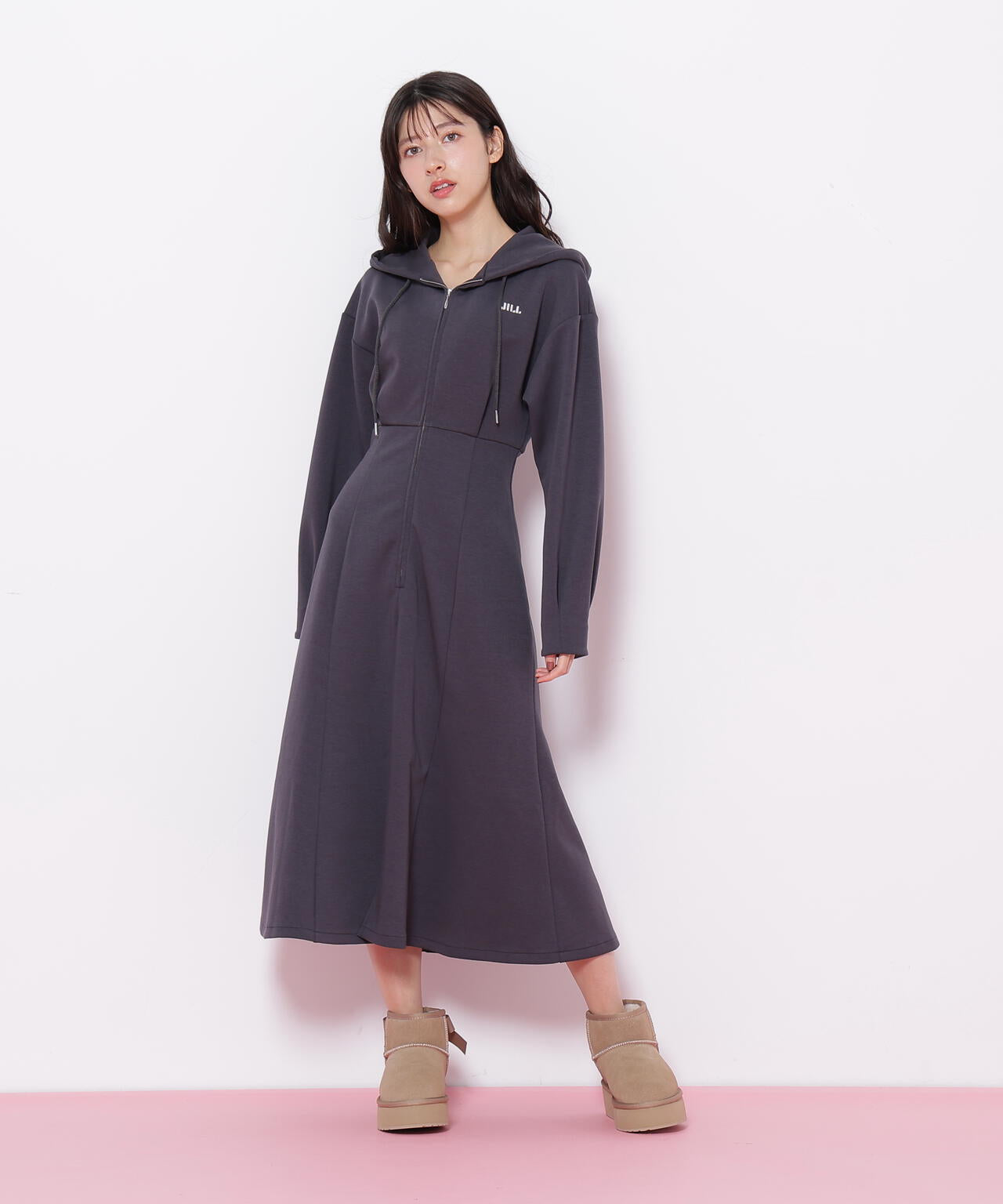 ダイバーフーディーロングワンピース