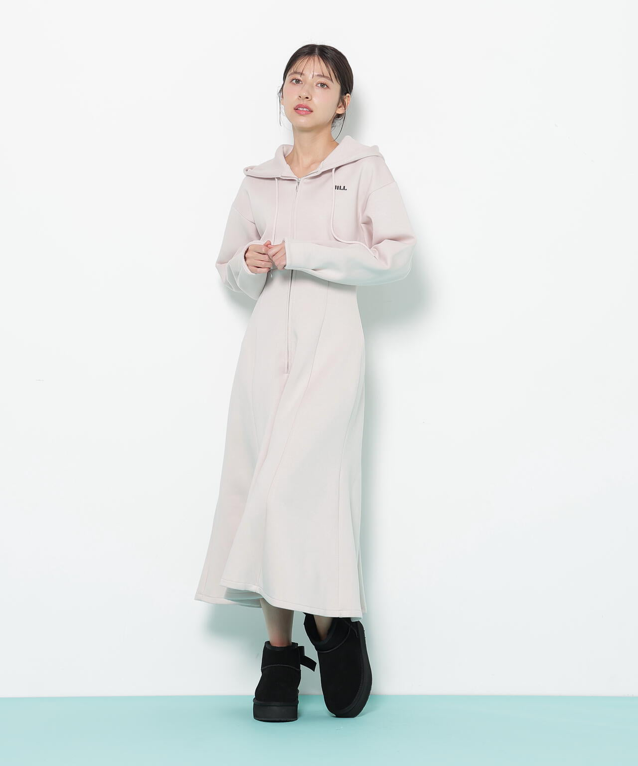 ダイバーフーディーロングワンピース