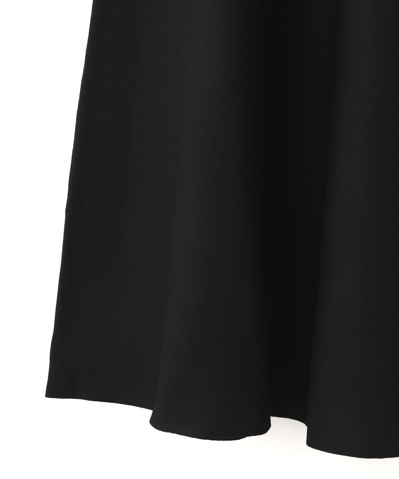 モールヤーントリミングニットワンピース