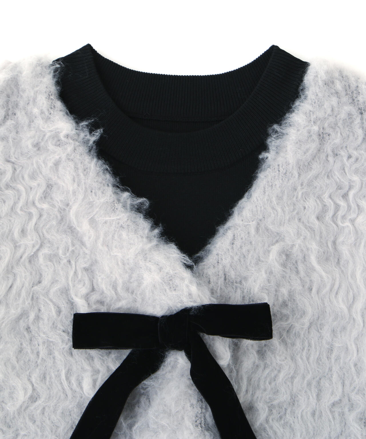 起毛カーデニットワンピースセット