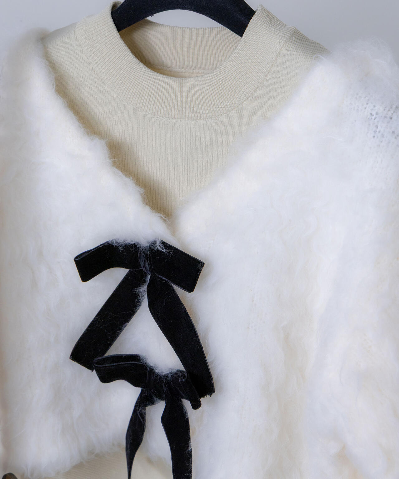 起毛カーデニットワンピースセット